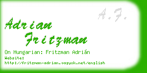 adrian fritzman business card